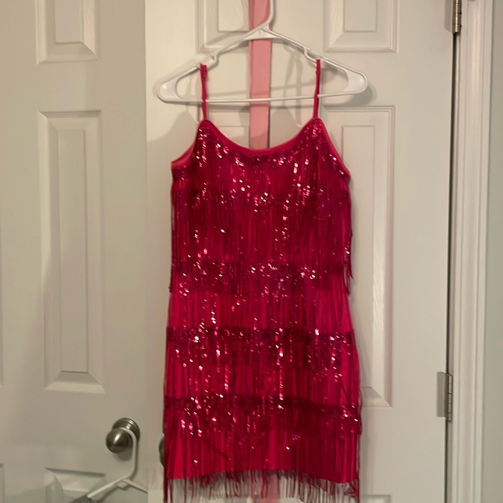 NEVER worn Altar’d State pink sequined dress tags are still on it.